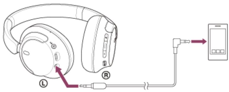 SONY WH-CH720N - Utilisation du cable pour casque fourni - 2