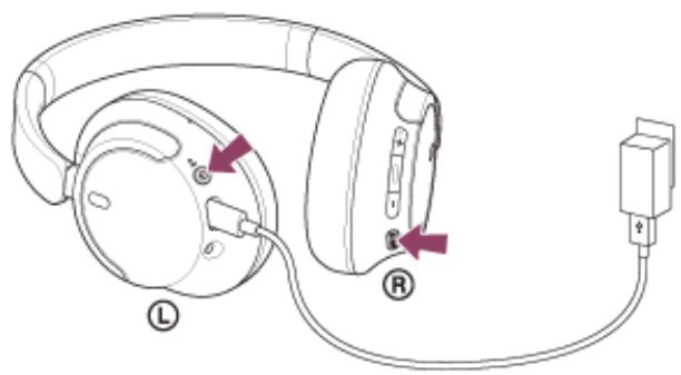 SONY WH-CH720N - Appuyez simultanément sur la touche (alimentation) et sur la touche NC/AMB (réduction de bruit/mode bruit ambient). - 1