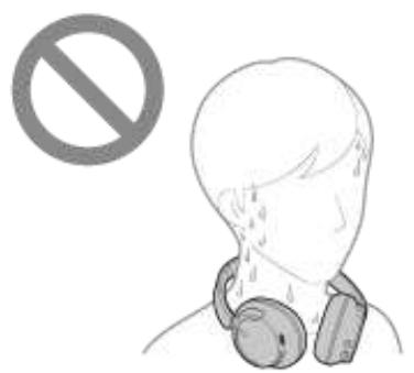SONY WH-CH720N - À propos des performances d'étanchéité à l'eau du casque - 9
