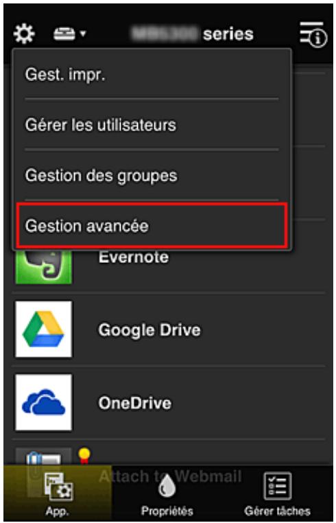 CANON PIXMA MG3650S - Limitation des applications que les utilisateurs individuels peuvent utiliser sur l'imprimante - 1