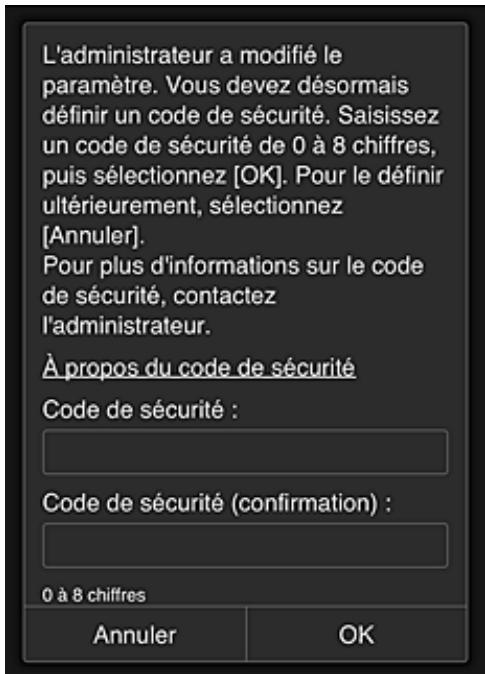 CANON PIXMA MG3650S - Définissez le Code de sécurité - 2