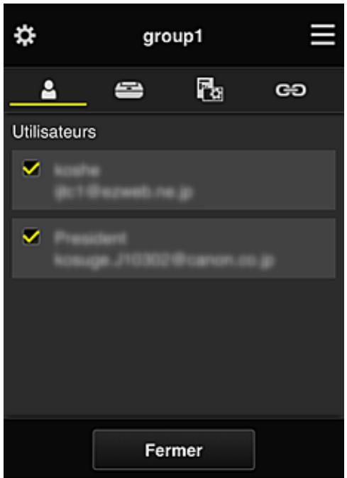CANON PIXMA MG3650S - Écran Gestion des groupes - 3