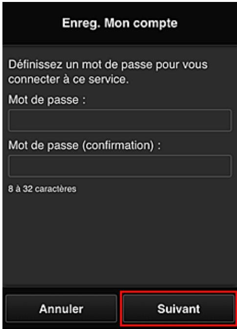 CANON PIXMA MG3650S - Lisez les conditions affichées dans les écrans Contrat de licence et Déclaration de confidentialité. Si vous êtes d'accord avec ces conditions, sélectionnez J'accepte. - 3