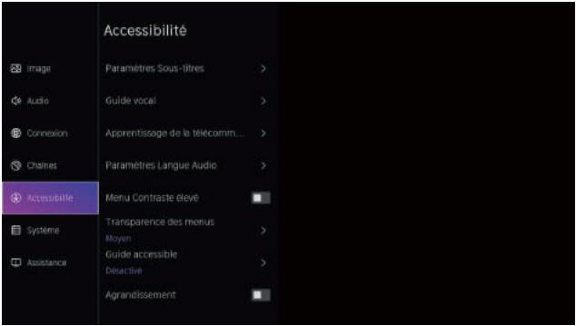 ESSENTIELB 43QLED306 / 50QLED307 / 55QLED308 - Accessibility - 1