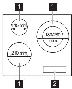 ELECTROLUX BIT60336BK - Agencement des zones de cuisson - 1