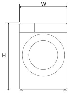 LG F854M22WR - Dimensions (mm) - 1