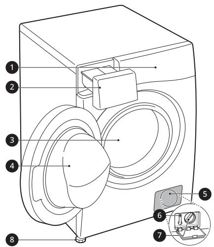 LG F854M22WR - Vue avant - 1