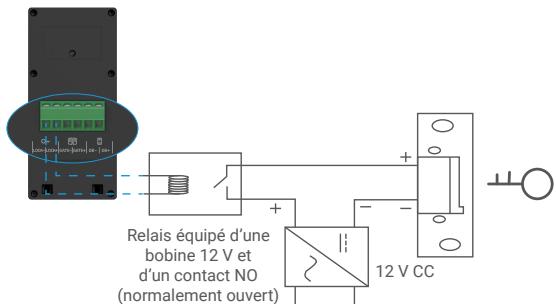 EZVIZ HP5 - Connexion d'une gâche électrique ou d'une serrure - 3
