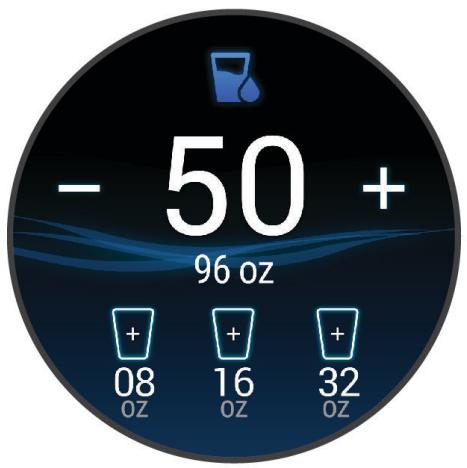 GARMIN Vivoactive 5 - Utilisation du résumé du widget de suivi de l'hydratation - 1