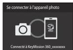 NIKON ACTION CAM KEYMISSION 360 - Lorsqu'une boîte de dialogue de confirmation de l'association s'affiche, appuyez sur association dans la partie inférieure droite de l'écran (le nom de la commande varie selon le modèle de dispositif intelligent). - 1