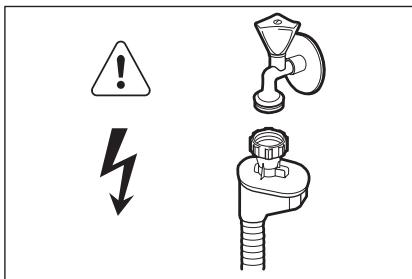 AEG-ELECTROLUX F77420M0P,  F77420W0P - Raccordement à l'arrivée d'eau - 1