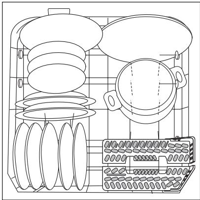 AEG-ELECTROLUX FSILENCEMOP - Disposez les plats, les poêles et les grandes assiettes - 1