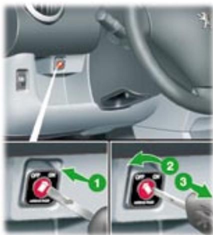 PEUGEOT 107 - Neutralisation de l'airbag passager - 1