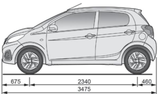PEUGEOT 108 - Dimensions (en mm) - 4