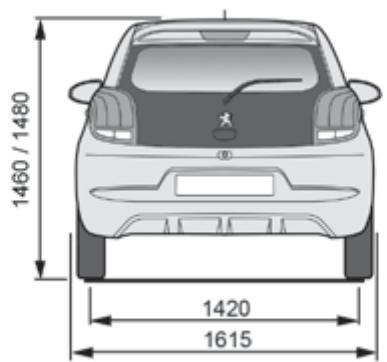 PEUGEOT 108 - Dimensions (en mm) - 2