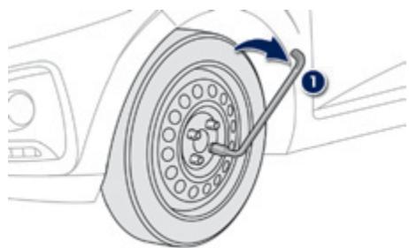 PEUGEOT 108 - Fixation de la roue de secours de type "galette - 3