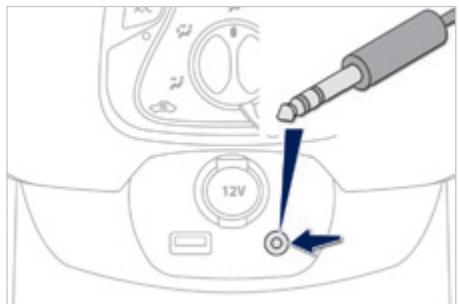 PEUGEOT 108 - Utiliser l'entrée auxiliaire (a/v) (câble audio non fourni) - 3