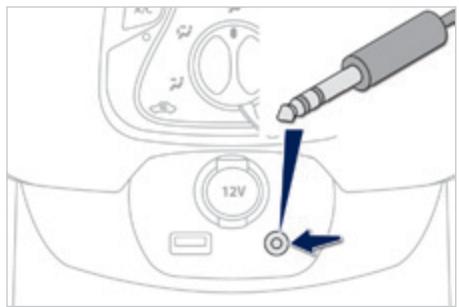 PEUGEOT 108 - Utiliser l'entrée auxiliaire (a/v) (câble audio non fourni) - 3