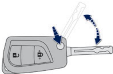 PEUGEOT 108 - Dépliage / repliage de la clé - 1