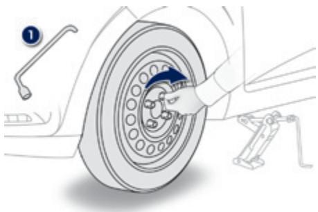 PEUGEOT 108 - Fixation de la roue de secours de type "galette - 1