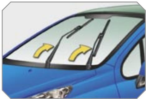 PEUGEOT 207 - Position particulière de l'essuie-vitre avant - 1