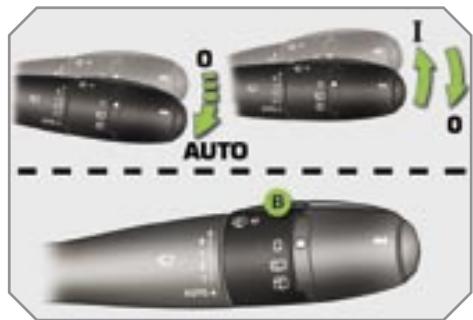 PEUGEOT 207 - Manette a : essuie-vitre avant - 1