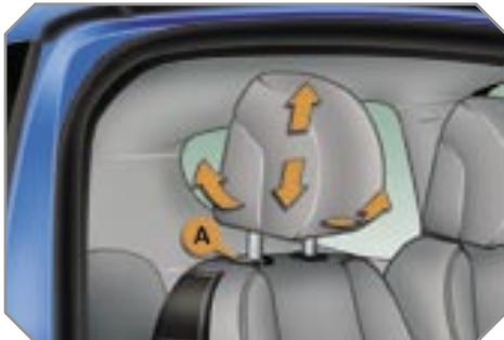 PEUGEOT 207 - Réglage en hauteur et en inclinaison de l'appui-tête - 1