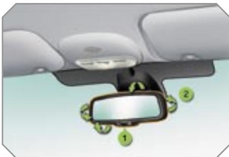PEUGEOT 207 - Réglage du rétroviseur intérieur - 2