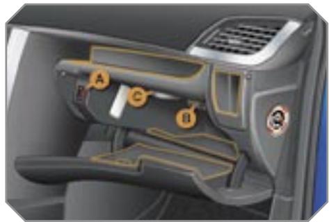 PEUGEOT 207 - Boîte à gants éclairée - 1