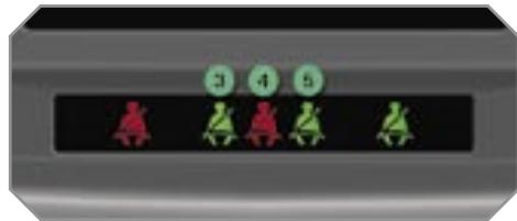 PEUGEOT 207 - Barrette des témoins de déblocage de ceinture - 1