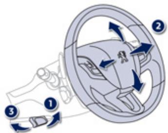 PEUGEOT 208 - Réglage du volant - 1