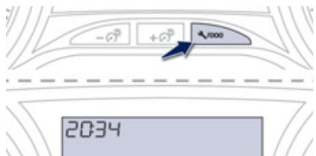 PEUGEOT 208 - Rappel de l'information d'entretien - 1