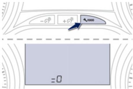 PEUGEOT 208 - Remise à zéro de l'indicateur d'entretien - 1