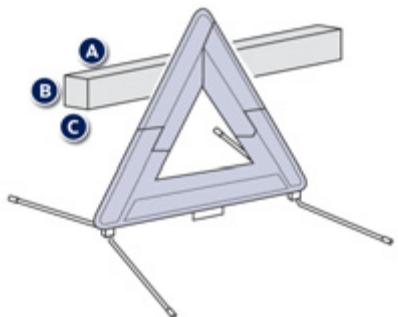 PEUGEOT 208 - Triangle de présignalisation (rangement) - 1