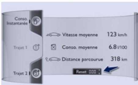 PEUGEOT 208 - Remise à zéro du parcours - 1