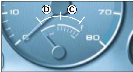 PEUGEOT 306 - Témoin de niveau minimum de carburant - 1