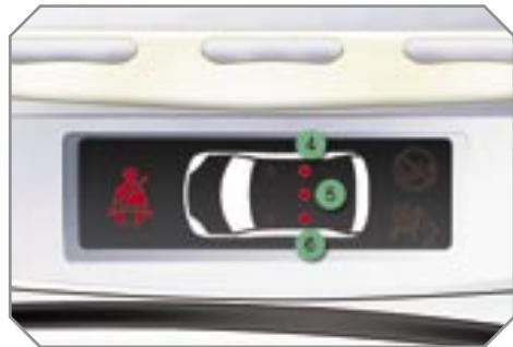 PEUGEOT 308 - Afficheur des témoins de débouclage de ceinture - 1