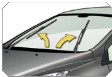 PEUGEOT 308 - Position particulière de l'essuie-vitre avant - 1