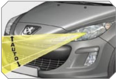 PEUGEOT 308 - Le réglage automatique des projecteurs directionnels - 1