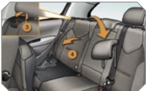PEUGEOT 308 - Rabattement du siège - 2