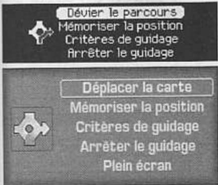 PEUGEOT 407 - Menu contextuel navigation - guidage - 1