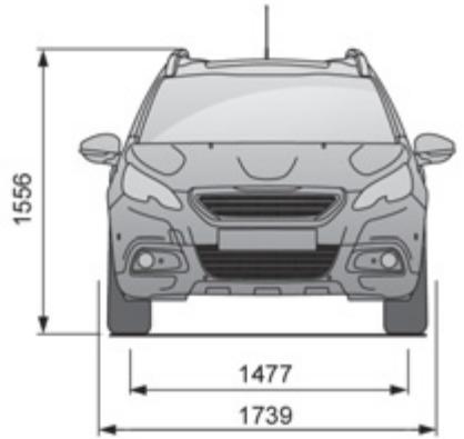 PEUGEOT 2008 - Masses et charges remarquables (en kg) diesel - 1