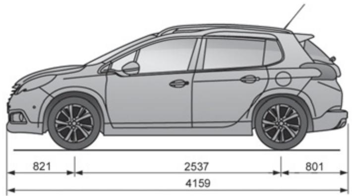 PEUGEOT 2008 - Masses et charges remarquables (en kg) diesel - 3