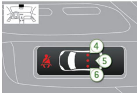 PEUGEOT 3008 - Afficheur des témoins de débouclage de ceinture - 1