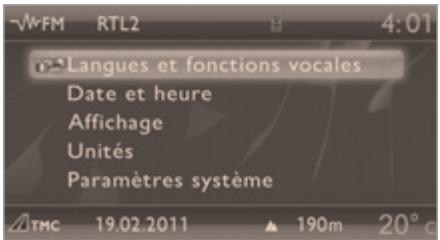 PEUGEOT 3008 - Menu «SETUP - 1