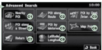 PEUGEOT 4007 - Recherche d'une destination par une adresse ou des centres d'intérêt (POI) - 5