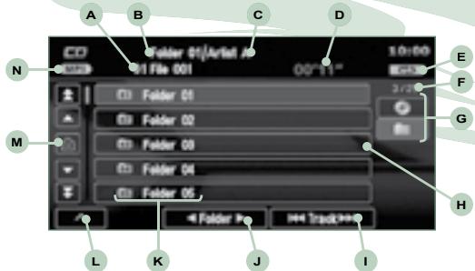 PEUGEOT 4007 - Informations affichées en mode CD mp3/wma - 3