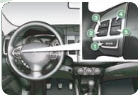 PEUGEOT 4007 - Commandes audio au volant - 1