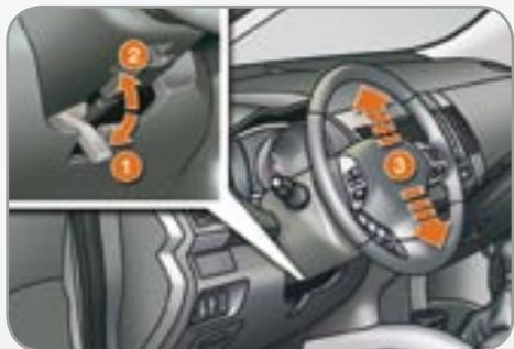 PEUGEOT 4007 - Réglage manuel en hauteur du volant - 1