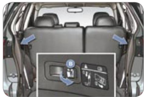 PEUGEOT 4007 - Rabattement de la deuxième rangée - 2